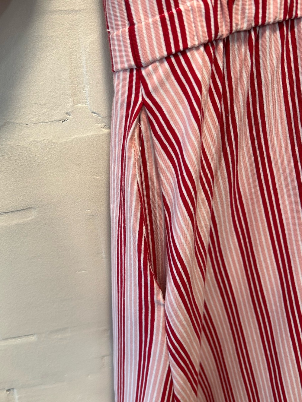 Matilda Jane Red Pink White Striped Midi Dress Puff Sleeve Cottagecore Small - Picture 7 of 8